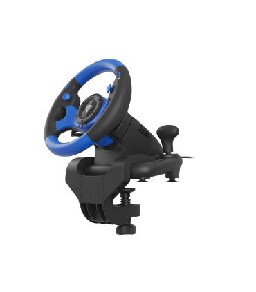 GENESIS Seaborg 350 Negro, Azul USB Volante + Pedales Nintendo Switch, PC, PlayStation 4, Playstation 3, Xbox 360, Xbox One,