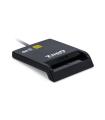 TooQ Lector de Tarjetas Inteligentes DNIe SIM USB-C, Negro