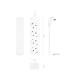 AISENS Base Multiple 4 Tomas Sin Interruptor Con Cable 3x1.5mm2, Blanco, 1.4m