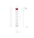 AISENS Base Multiple 6 Tomas Con Interruptor Con Cable 3x1.5mm2, Blanco, 1.4m