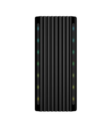 AISENS Caja Externa M.2 RGB Gaming ASM2-RGB012B SATA NVMe A USB3.1 Gen2, Negra