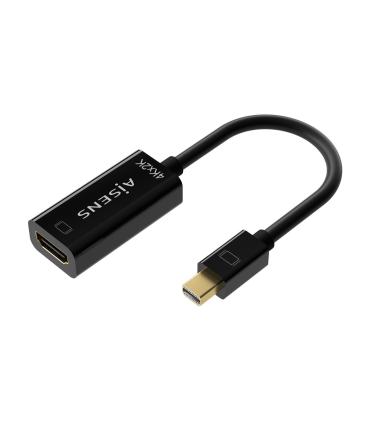 AISENS Conversor Mini DP V1.2 a HDMI V1.4 4K@30Hz, MDP M-HDMI A H, Negro, 15CM
