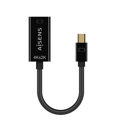 AISENS Conversor Mini DP V1.2 a HDMI V1.4 4K@30Hz, MDP M-HDMI A H, Negro, 15CM