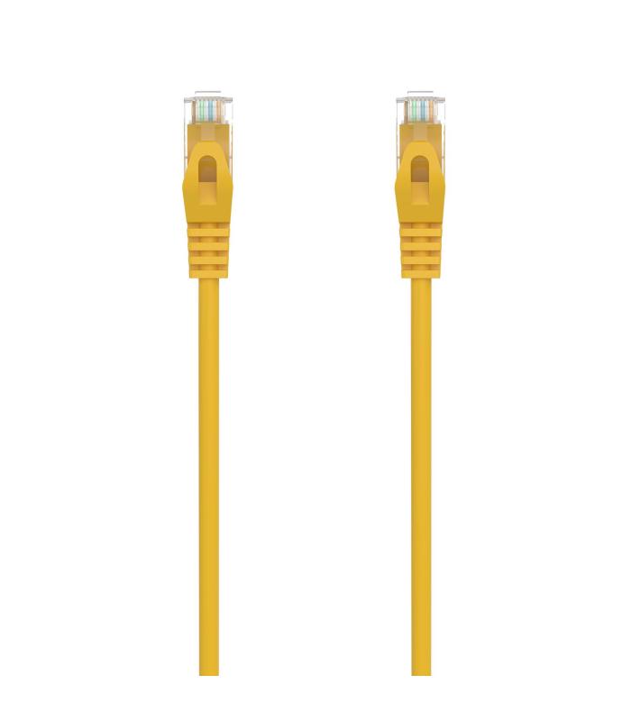 AISENS Cable de Red Latiguillo RJ45 LSZH Cat.6A 500 Mhz UTP AWG24, Amarillo, 1.0M