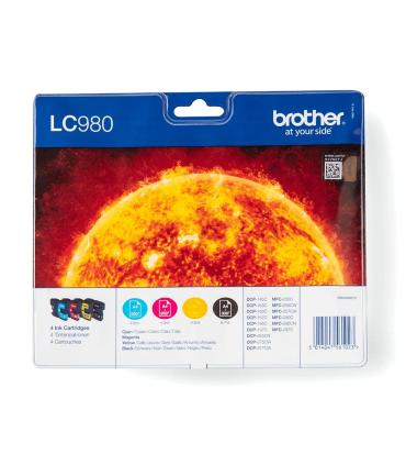 Brother LC980VALBP cartucho de tinta 4 pieza(s) Original Negro, Cian, Magenta, Amarillo