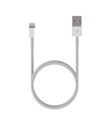 AISENS Cable Lightning A USB 2.0, Lightning M-USB A M, Blanco, 0.5 m