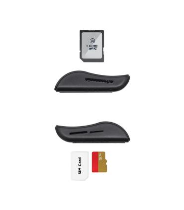AISENS Lector de Tarjeta Inteligente DNI con Lector de Tarjetas SIM, SD, Micro SD, MMC, RS-MMC, MMC Micro, Negro