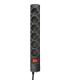 Trust 21059 limitador de tensión Negro 6 salidas AC 1,8 m