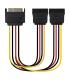 Nanocable Cable SATA Alimentacion SATA M   2xSATA H, 30 cm