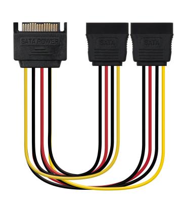 Nanocable Cable SATA Alimentacion SATA M   2xSATA H, 30 cm