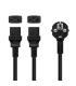 Nanocable Cable de Alimentación CEE7 M a 2xC13 H, Negro, 1.8 m