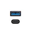 Nanocable USB 3.1, 1m cable USB USB 3.2 Gen 2 (3.1 Gen 2) USB C USB A Negro