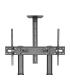 AISENS Soporte de Suelo ECO con Ruedas y Manivela, Bandeja para DVD y Soporte de Cámara para Monitor TV 100Kg de 60-100, Negro