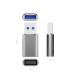 AISENS Mini Adaptador USB 3.2 Gen2   USB 2.0 3A, Tipo USB-C H-A M, Gris
