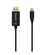 AISENS Cable Conversor Aluminio USB-C a Displayport 8K@60Hz, USB-C M-DP M, Negro, 1.8M