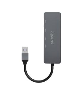 AISENS Hub USB3.2 Gen1 5G USB-A, USB-A M-2xUSB-C H-2xUSB-A H, Gris, 15cm