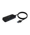 AISENS Hub USB 3.0, Tipo A/M-4x Tipo A/H, Negro, 60cm