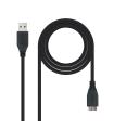 Nanocable CABLE USB 3.0, TIPO A/M-MICRO B/M, NEGRO, 1.0 M