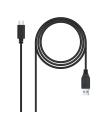 Nanocable Cable USB 3.1 Gen2 10Gbps 3A, tipo USB-C/M-A/M, negro, 1.5 m