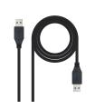 Nanocable 10.01.1002-BK cable USB USB 3.2 Gen 1 (3.1 Gen 1) 2 m USB A Negro