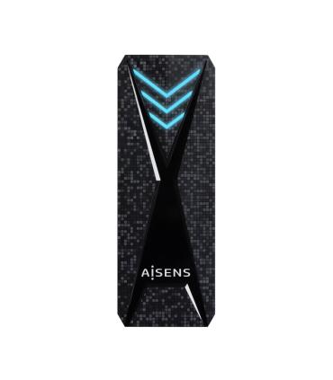 AISENS Caja Externa M.2 (NGFF) RGB Gaming ASM2-RGB013B NVMe a USB3.2 Gen2, Negra