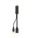 AISENS Conversor Activo HDMI 2.0 + USB Alim. a DISPLAYPORT V1.2, HDMI M-USB M-DP H, Negro, 10CM