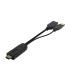 AISENS Conversor Activo HDMI 2.0 + USB Alim. a DISPLAYPORT V1.2, HDMI M-USB M-DP H, Negro, 10CM