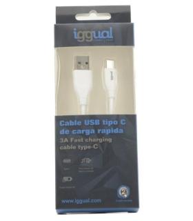 iggual Cable USB-A USB-C 100 cm blanco Q3.0 3A