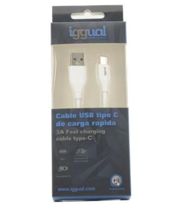 iggual Cable USB-A USB-C 100 cm blanco Q3.0 3A