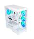 ABYSM Danube Sava H500 White Escritorio Transparente, Blanco