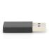 Ewent EW9650 cambiador de género para cable USB Type-A USB Tipo C Negro