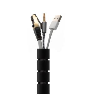 AISENS Organizador De Cable En Espiral 25mm, Negro, 3.0 m