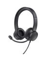 Trust HS-201 Auriculares Alámbrico Diadema Oficina/Centro de llamadas USB tipo A Negro