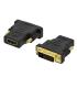 Ewent EC1371 cambiador de género para cable DVI-D 24+1 HDMI Negro