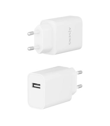 AISENS Cargador USB 10W alta eficiencia, 5V 2A, Blanco