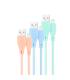 Nanocable 3 Cables Lightning a USB 2.0, Lightning M-USB A M, Rosa, Azul y Verde, 1 m