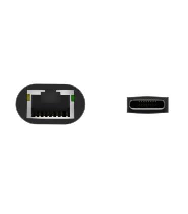AISENS Conversor USB3.1 Gen1 USB-C A Ethernet Gigabit 10 100 1000 Mbps, Gris, 15cm