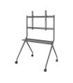 AISENS Soporte De Suelo Pro Con Rueda, 1 Bandeja Para Pantalla Interactiva/TV 120kg De 50-86, Negro