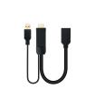 Nanocable Conversor HDMI 2.0 a DisplayPort V1.2 Negro, 20 cm