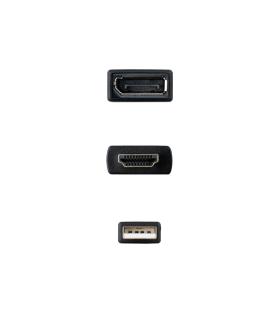 Nanocable Conversor HDMI 2.0 a DisplayPort V1.2 Negro, 20 cm