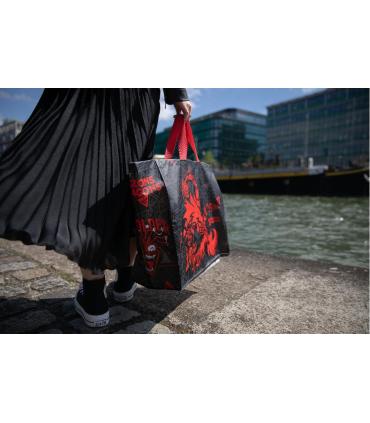 Konix KX DND SHOPPING BAG MONSTERS Negro, Rojo Bolso grande