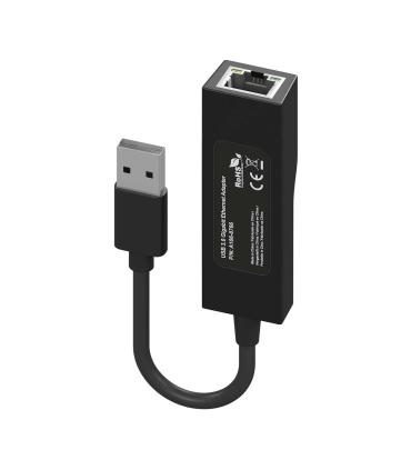 AISENS Conversor USB 3.0 a Ethernet Gigabit 10 100 1000 Mbps, Negro, 15 cm