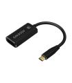 AISENS Conversor Aluminio USB-C a Displayport 8K@60Hz, USB-C/M-DP/H, Negro, 15cm