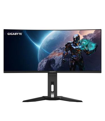 GIGABYTE Monitor de juegos curvo OLED WQHD MO34WQC de 34" - 3440 x 1440, 175Hz, 0.03ms, KVM, 250 cd m², FreeSync Premium Pro,