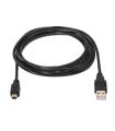 AISENS A101-0023 cable USB USB 2.0 0,5 m USB A Mini-USB B Negro