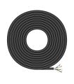 AISENS Cable de Red Exterior Impermeable RJ45 Cat.6 FTP Rigido AWG24, Negro, 100M