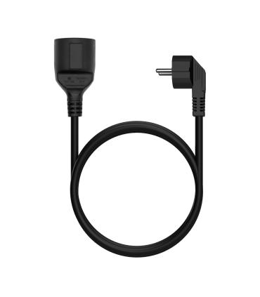 AISENS Cable Alargador de Alimentacion Schuko, CEE7 M-CEE7 H, Negro, 10M