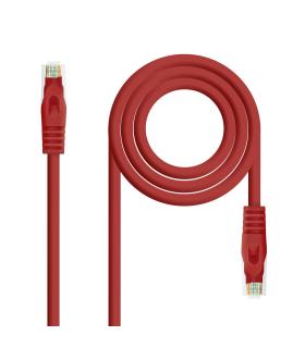 Nanocable Cable Red Latiguillo RJ45 LSZH CAT.6A UTP AWG24, Rojo, 25 cm