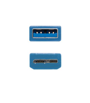 Nanocable CABLE USB 3.0, TIPO A M-MICRO B M, AZUL, 1.0 M
