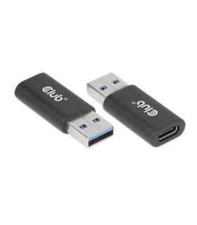 CLUB3D CAC-1525 cambiador de género para cable USB A USB Type C Negro